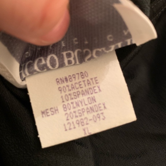 NWOT Hugo Buscati Elegant Black Sheer neck Dress x-large - Picture 4 of 4